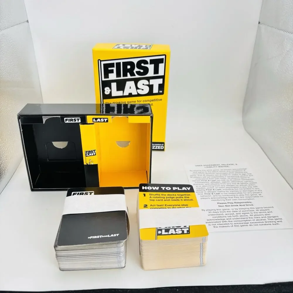 First & Last The Competitive Drinking Game for Adults by Buzzed Complete